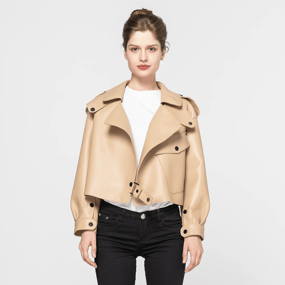 Multi Color Genuine Sheepskin Bomber Leather Jacket Women Motorcycle Leather Jackets