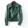 Multi Color Genuine Sheepskin Bomber Leather Jacket Women Motorcycle Leather Jackets