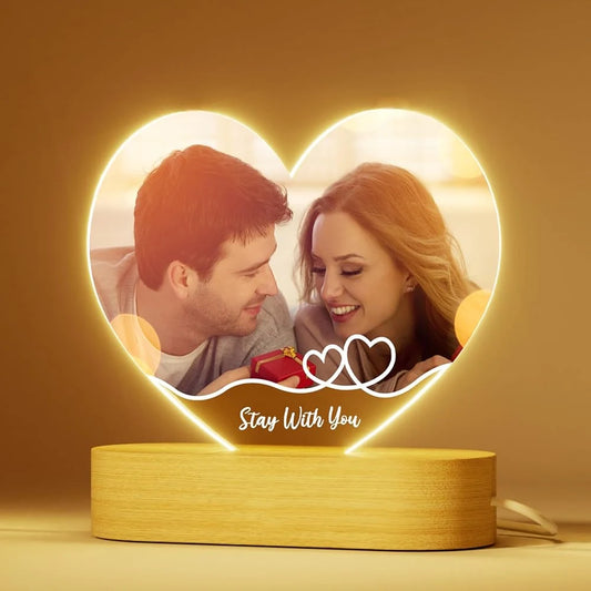 Personalized Valentine's Day gifts for boyfriend Customized gift Acrylic Picture Frame With LED Light Anniversary Romantic Gifts