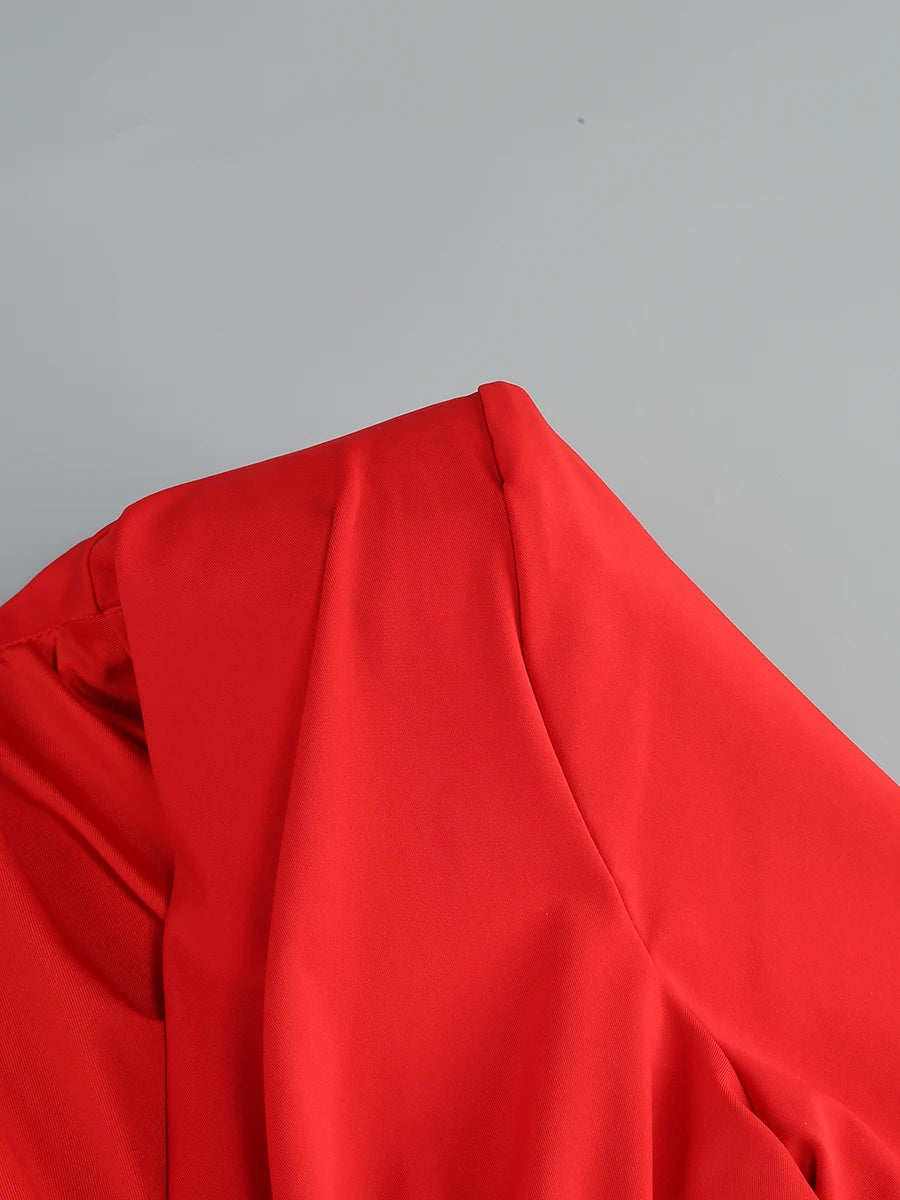 3 Colors New Ins Winter 2024 Women Long Sleeve Red Black Maxi Bodycon Dress Deep V Neck Crystal Evening Party Dress Vestido